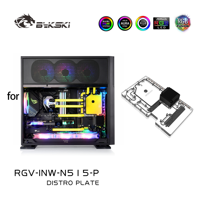 Distro Plate Ddc Pump Combo - Plat Distribusi Akrilik Bykski untuk Casing