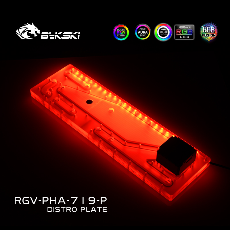 Distro Plate Ddc Pump Combo - Tangki Akrilik BYKSKI RGV-PHA-719-P untuk Casing