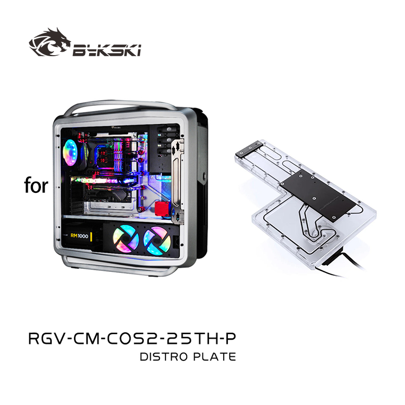 Distro Plate Ddc Pump Combo - Tangki Akrilik BYKSKI RGV-CM-COS2-25TH-P untuk Casing