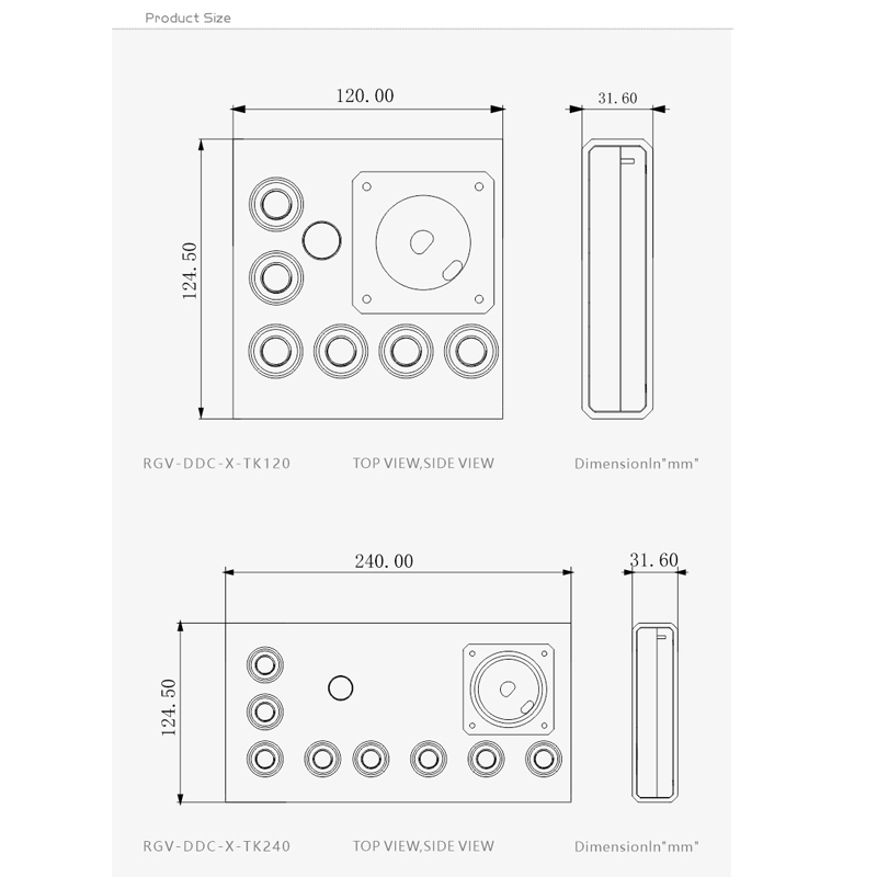 Bykski RGV-DDC-X-TK120/240 / P - Distro Plate Ddc Pump Combo ulasan dan harga